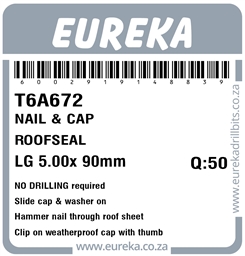 T6A672 - Roof Nail & Cap -T6A672_Label_T